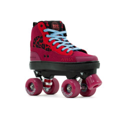 Rio Roller Beats Quad Roller Skates Red/Leopard