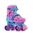 SFR Hurricane III Adjustable Quad Roller Skates Pink/Blue