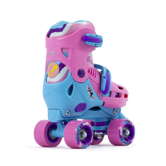 SFR Hurricane III Adjustable Quad Roller Skates Pink/Blue