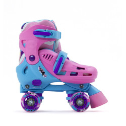 SFR Hurricane III Adjustable Quad Roller Skates Pink/Blue