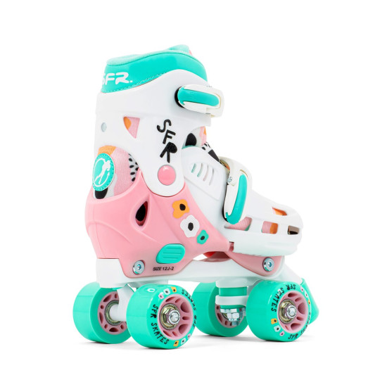 SFR Storm V Adjustable Quad Roller Skates Flower