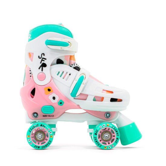 SFR Storm V Adjustable Quad Roller Skates Flower