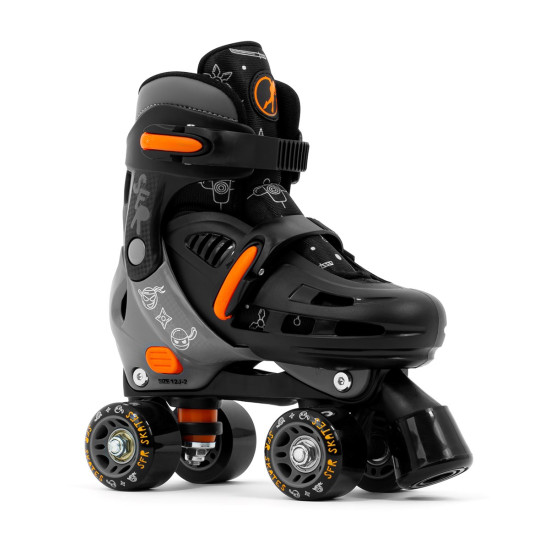 SFR Storm V Adjustable Quad Roller Skates Ninja