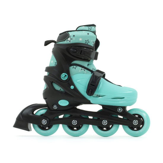 SFR Plasma Adjustable Inline Roller Skates - Green/Black