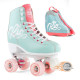 Rio Roller Script Quad Teal/Coral Skates With Matching Bag