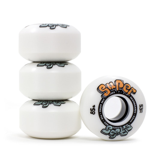 Enuff Super Softie Skateboard Wheels White 53mm