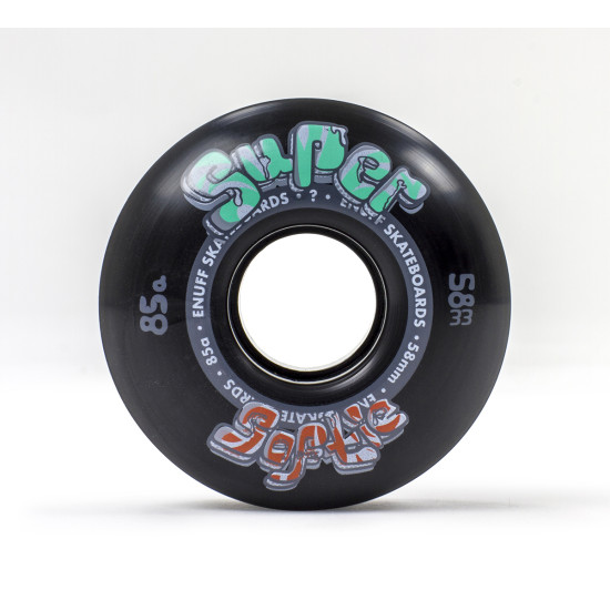 Enuff Super Softie Skateboard Wheels Black 58mm