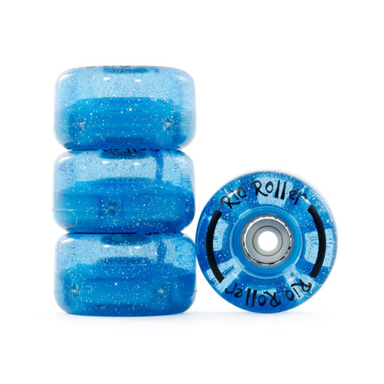 Ventro Pro Turbo Quad Roller Skates - Glitter Light Up Flashing Wheels Package