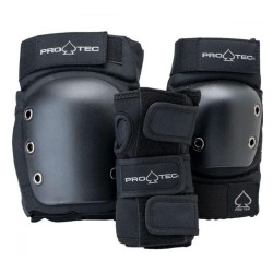 Pro-Tec Pads Street 3 Pack Set Open Back - Black