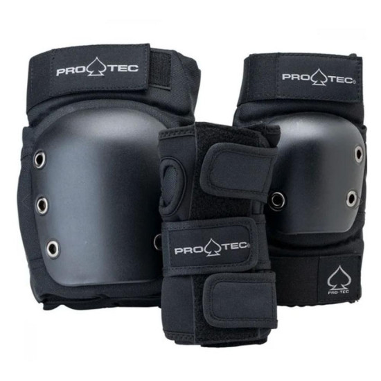 Pro-Tec Pads Street 3 Pack Set Open Back - Black
