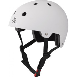 Triple 8 Brainsaver Matte Helmet with EPS Liner - White 