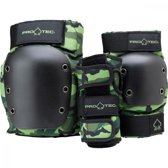 Pro-Tec Pad Set Street Gear Junior 3 Pack Open Back - Camo