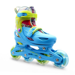Roces Adjustable Inline Skates Ply Flash Sky Blue/Lime