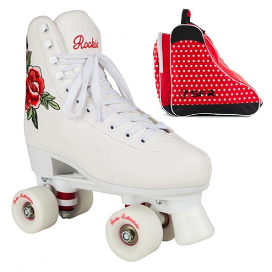 Rookie Quad Roller Skates Rosa With Skate Bag