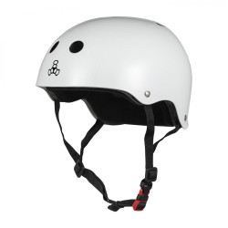 Triple 8 Certified Sweatsaver Helmet - White Glossy 