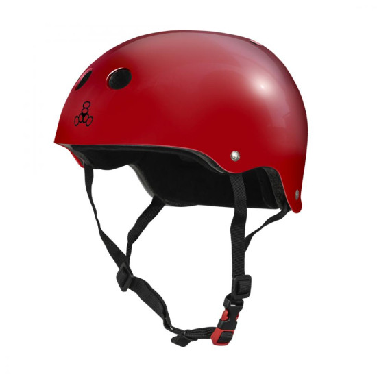 Triple Eight 8 Certified Sweatsaver Helmet - Red Glossy