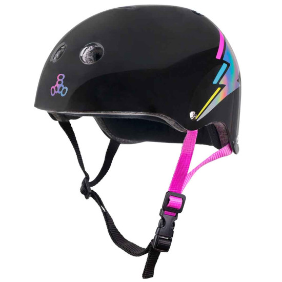 Triple 8 Certified Sweatsaver Helmet - Black Hologam