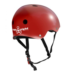 Triple Eight 8 Certified Sweatsaver Helmet - Red Glossy
