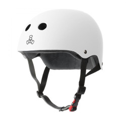 Triple Eight 8 Certified Sweatsaver Helmet - White Matt