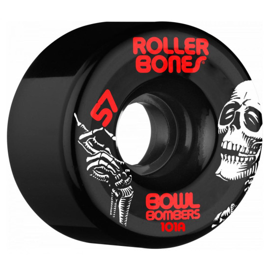 Rollerbones Quad Skate Wheels Bowl Bombers 101A  57mm (Pack of 8)