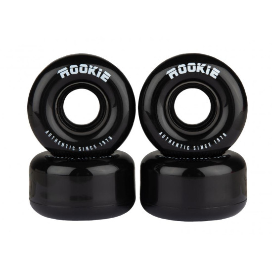 Rookie Disco Quad Roller Skate Wheels Black 58mm 80A (4 Pack) 