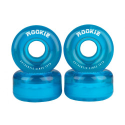 Rookie Disco Quad Roller Skate Wheels Clear Blue 58mm 80A (4 Pack) 