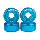 Rookie Disco Quad Roller Skate Wheels Clear Blue 58mm 80A (4 Pack) 
