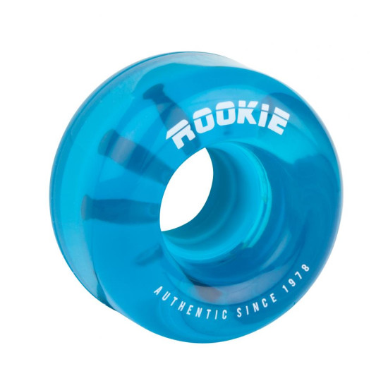 Rookie Disco Quad Roller Skate Wheels Clear Blue 58mm 80A (4 Pack) 