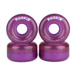 Rookie Disco Quad Roller Skate Wheels Clear Purple 58mm 80A (4 Pack) 