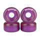 Rookie Disco Quad Roller Skate Wheels Clear Purple 58mm 80A (4 Pack) 