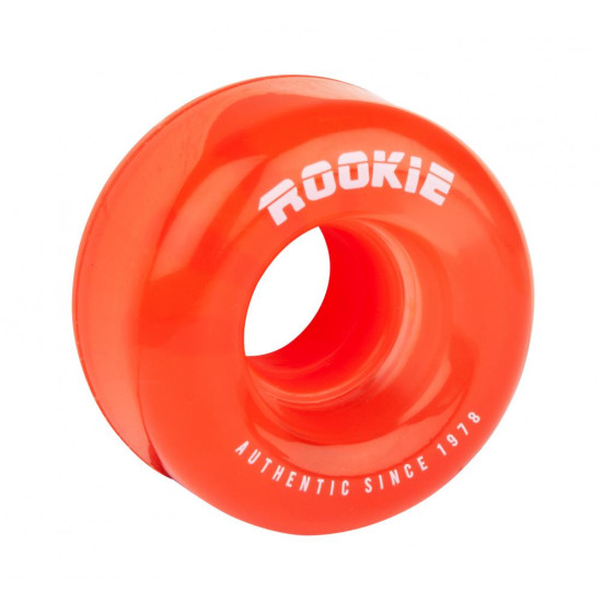 Rookie Disco Quad Roller Skate Wheels Clear Red 58mm 80A (4 Pack) 