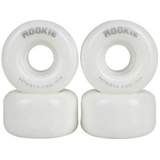 Rookie Disco Quad Roller Skate Wheels White 58mm 80A (4 Pack) 