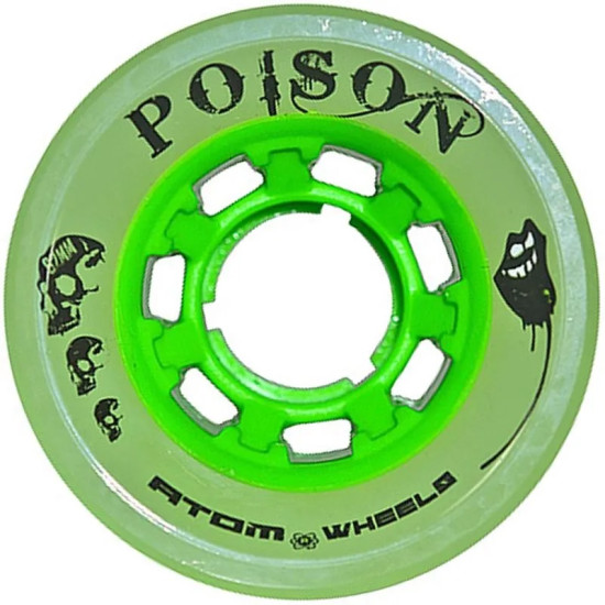 Atom Poison Wheels Green 62x44mm (4 Pack)
