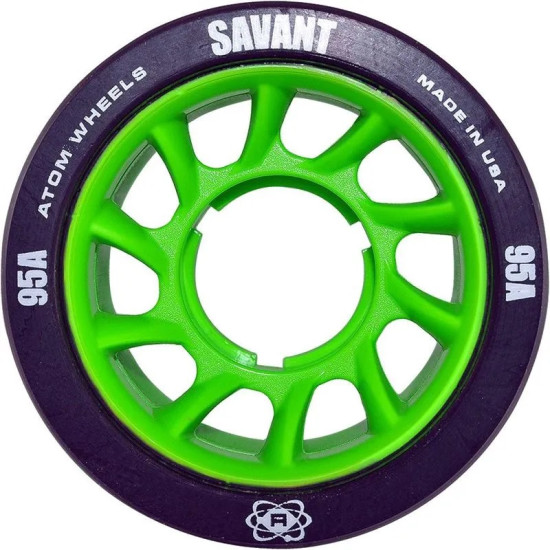 Atom Savant Wheels Black 95A 59x38mm (4 Pack)