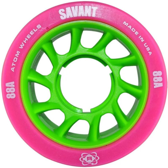 Atom Savant Wheels Pink 88A 59x38mm (4 Pack)