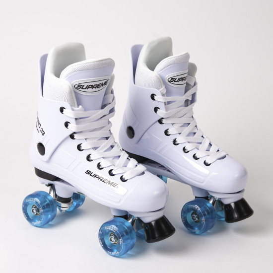 Supreme Turbo 33 Quad Roller Skates White - Ventro Wheels