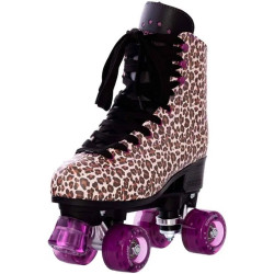 Supreme Rollers Del Rey Adjustable Roller Skates Leopard