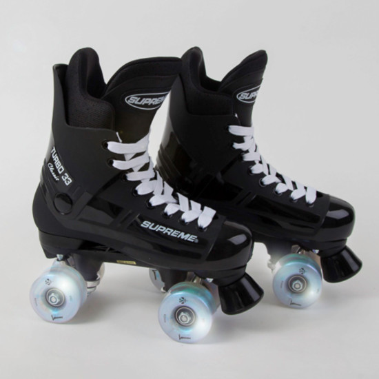 Supreme Turbo 33 Quad Roller Skates - Light Up Wheels 