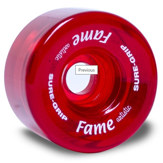 Sure-Grip Fame Artistic Wheels Clear (8 Pack)