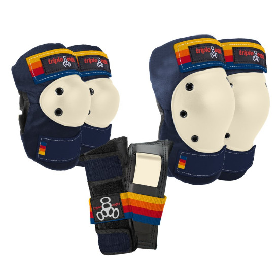 Triple 8 Saver Series 3 Pack Safety Pads Knee Elbow Wrist - Pacific - Junior