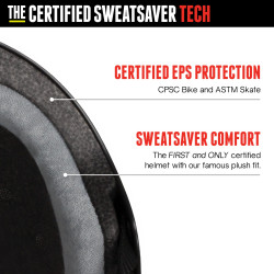 Triple Eight 8 Cert Sweatsaver Helmet - Rainbow Sparkle Black