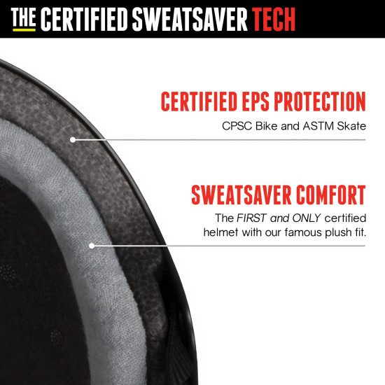 Triple 8 Cert Sweatsaver Helmet - Rainbow Sparkle Black
