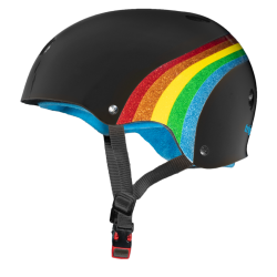 Triple 8 Cert Sweatsaver Helmet - Rainbow Sparkle Black