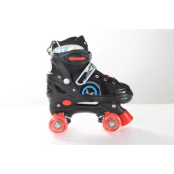 California Pro Chicago Adjustable Quad Roller Skates - Black/Red