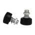 Rookie Adjustable Toe Stops 5/8" Black (2 Pack)