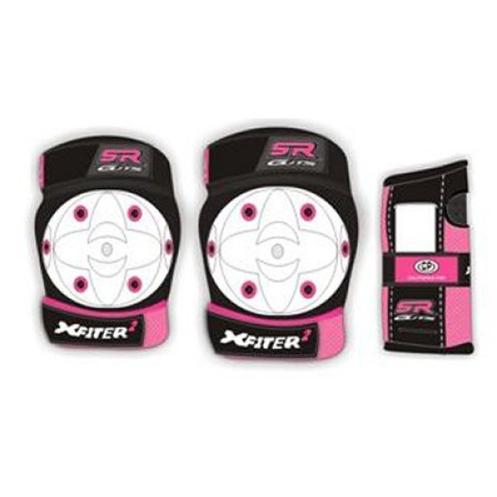 X-Fitter Junior 3 Piece Safety Pad Set Pink