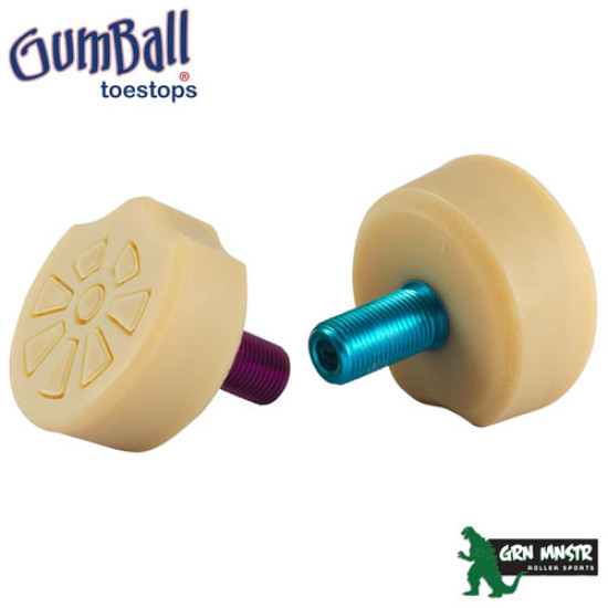Gumball Superball Toe Stops 5/8" - Long 30mm (pair)