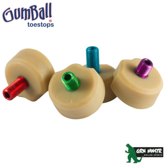 Gumball Superball Toe Stops 5/8" - Long 30mm (pair)