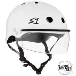S1 Lifer Helmet with Visor - White Gloss