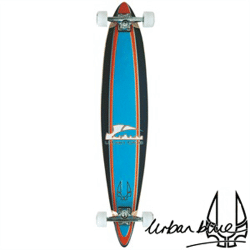 Urban Blue 44.5" Pintail Longboard - Logo, B5